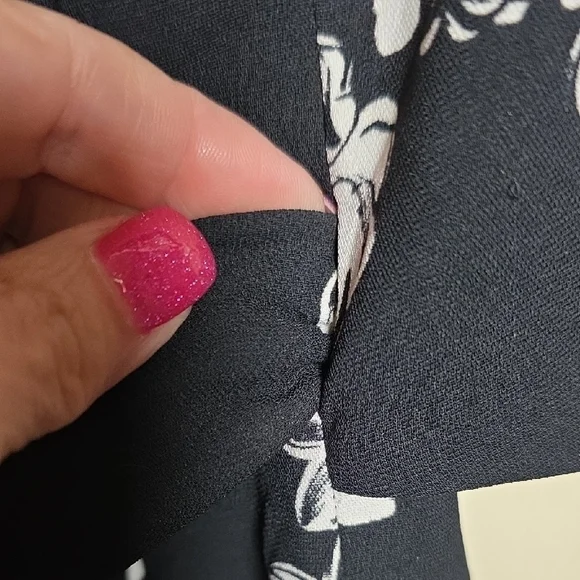 Jones Wear Black and White Midi Wrap Dress - Picture 4 of 4